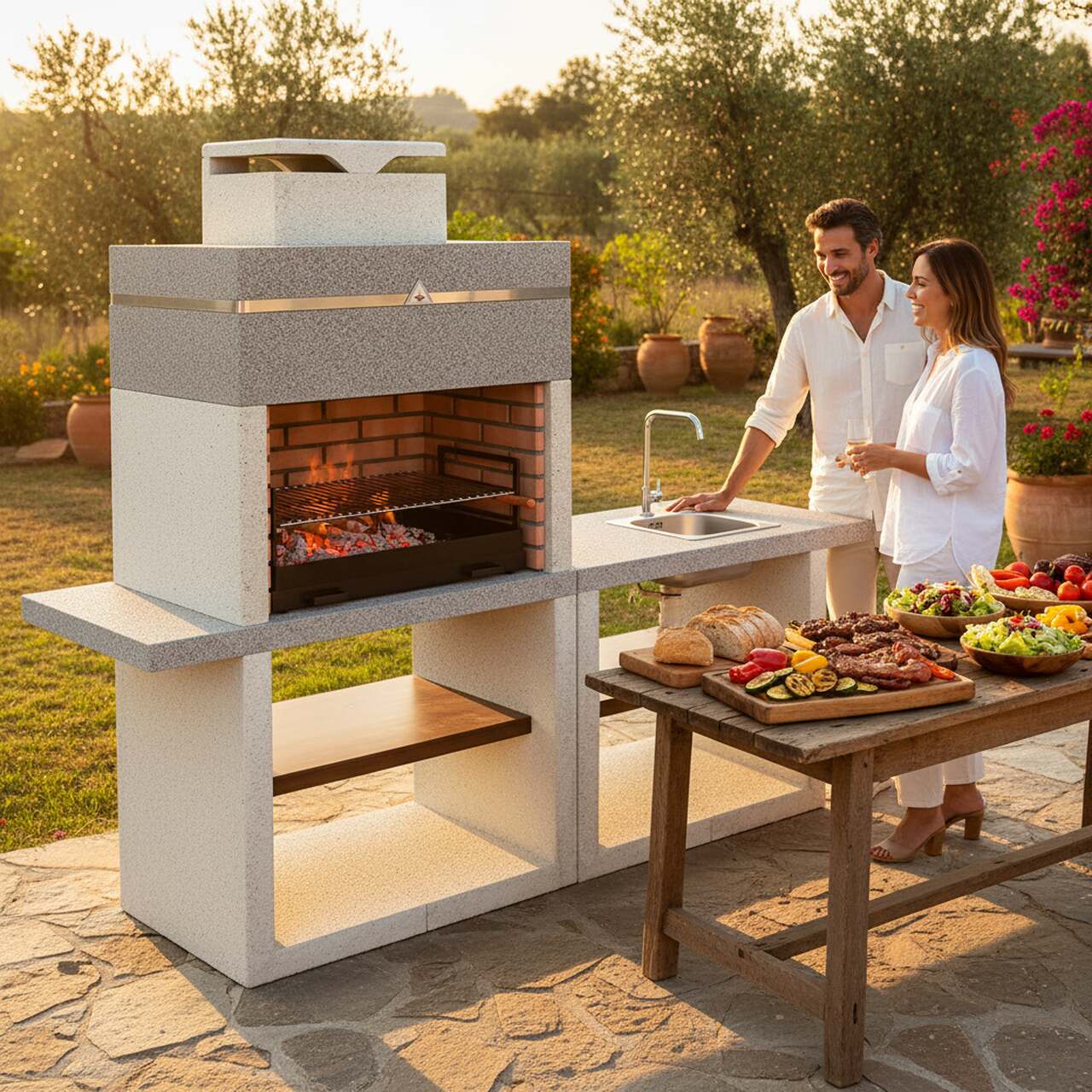 My-Barbecue Churrasqueira Contemporânea com Lava-Loiça PG2002M - Direito