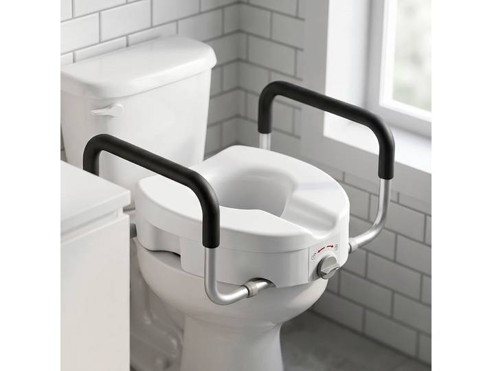 HOMCOM Rehausseur Toilettes Accoudoirs Rembourrés Largeur Réglable