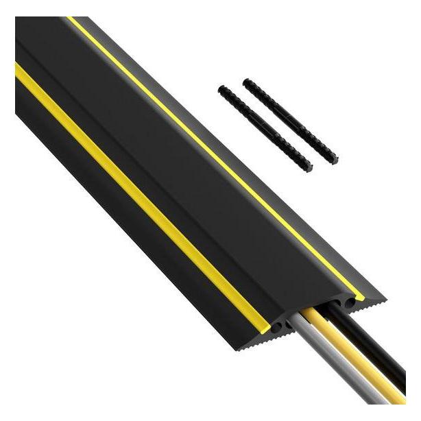 RS PRO Medium Duty Black & Yellow Floor Cable C (Kabelbrücke, 900 cm) (1823874)