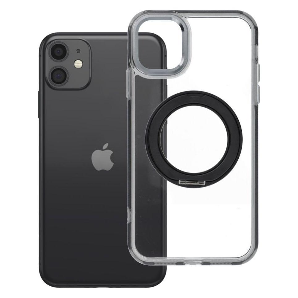 OEM Schutzglashülle für das iPhone 11 mit Rahmen und Rundständer, MagSafe, schwarz (Apple iPhone 11) (74676180)