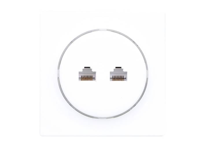 Prise de courant Fibaro Walli N 2 x RJ-45 Blanche