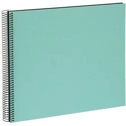 Bella Vista 35x30 cm, 40 schwarze Seiten, aqua, Spiralalbum