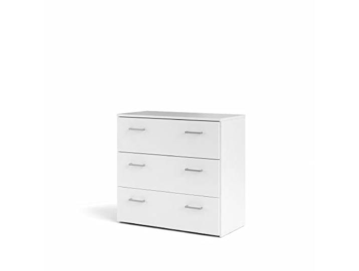 Tvilum Commode 3 tiroirs blanc\, H 69\,9 x L 74\,1 x P 35\,95 cm