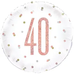 Folienballon roségold Zahl 40