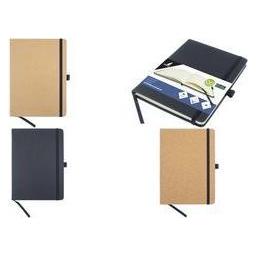 Kangaro Notizbuch, 96 Blatt, DIN A5, liniert, schwarz PU Hardcover-Einband, 80 g/qm, Papier chamois, mit (A5, Liniert, Harter Einband) (K-552241)