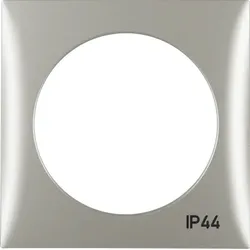 Berker Rahmen chrom matt/lackiert mit Aufdruck IP44 918272568