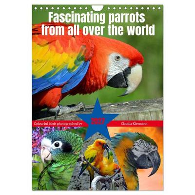 Fascinating parrots from all over the world (Wall Calendar 2027 DIN A4 portrait), CALVENDO 12 Month Wall Calendar