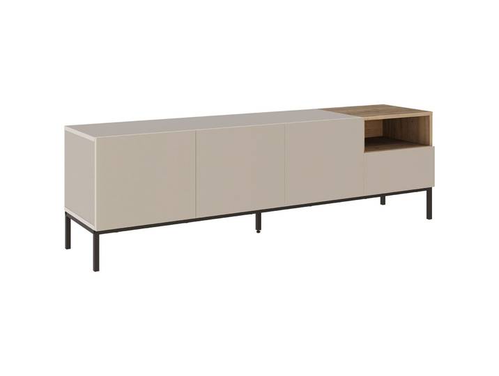 TV-Möbel Georis Sandstein/Schwarz Holzwerkstoff B 180 cm