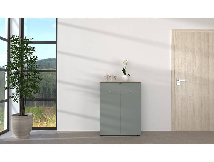 Kommode Borikov 78 x 101 x 41cm Grün
