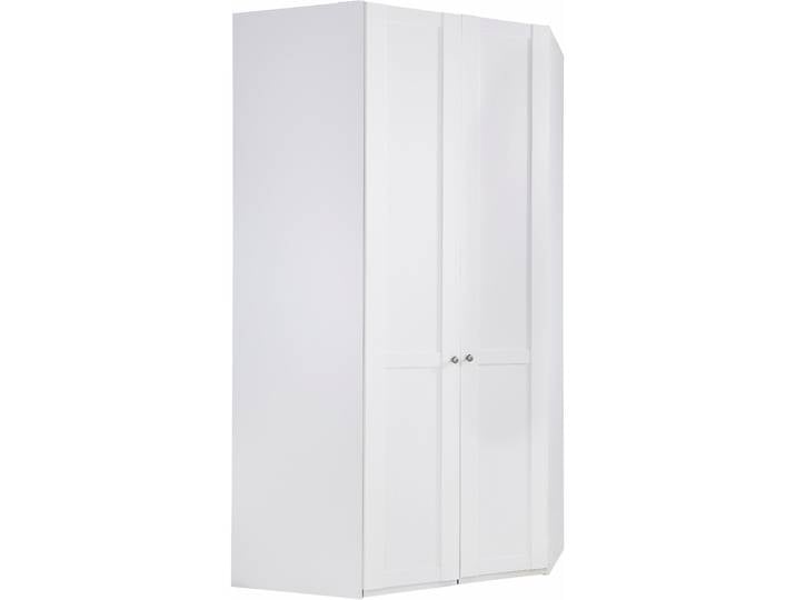 Eckkleiderschrank WIMEX New York , weiß, B:90cm H:236cm T:56cm, Schränke, Eckkleiderschrank, inklusive LED Beleuchtung innen