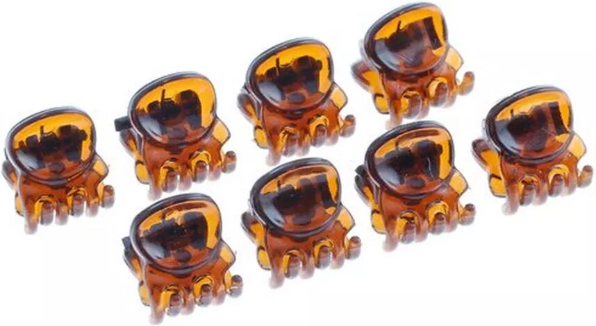 Trisa Haarschmuck - Klemme, Klemme Kunststoff, 8 Stück, Braun