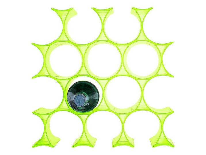 KARTELL Porte-bouteilles INFINITY pack de 16 pièces (Jaune vert - Polypropylène coloré dans la masse)
