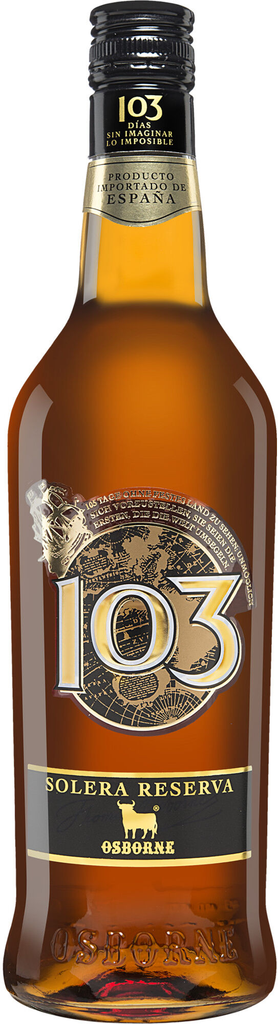 Brandy Osborne »103« Etiqueta Negra Solera Reserva - 0,7 L. 37% Vol. Brandy aus Spanien