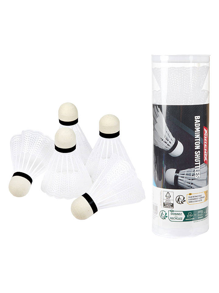 Toi-Toys Badmintonbälle in Weiß - 5 Stück - onesize