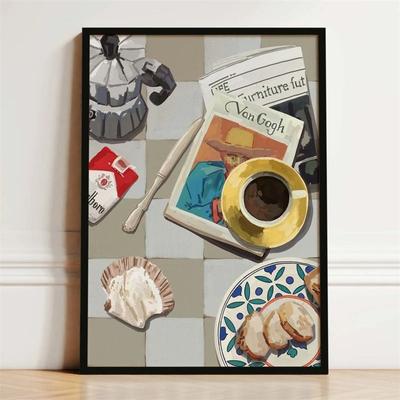 Uplift Picks French Breakfast Food Canvas Print Kitchen Wall Art Decor 16 50x70 Cm unframed