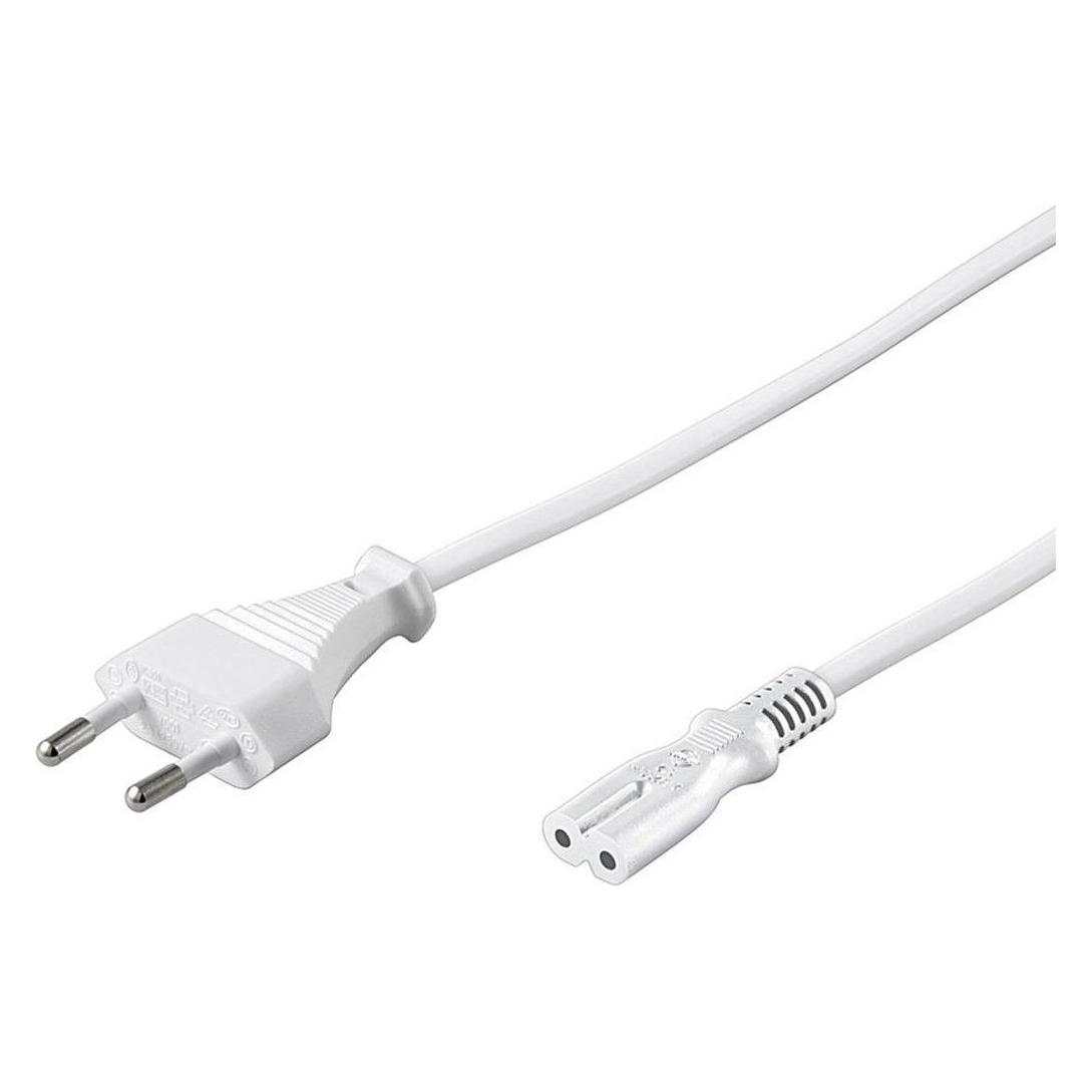 PremiumCord Netzkabel 230V zum Tonbandgerät 2m weiss (2 m) (kpspm2w)