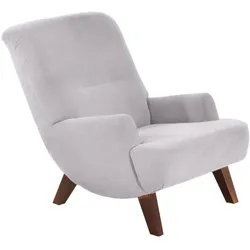 SESSEL Kajsa 71x80x101 Bezug Veloursstoff Buche nussbaum/silber