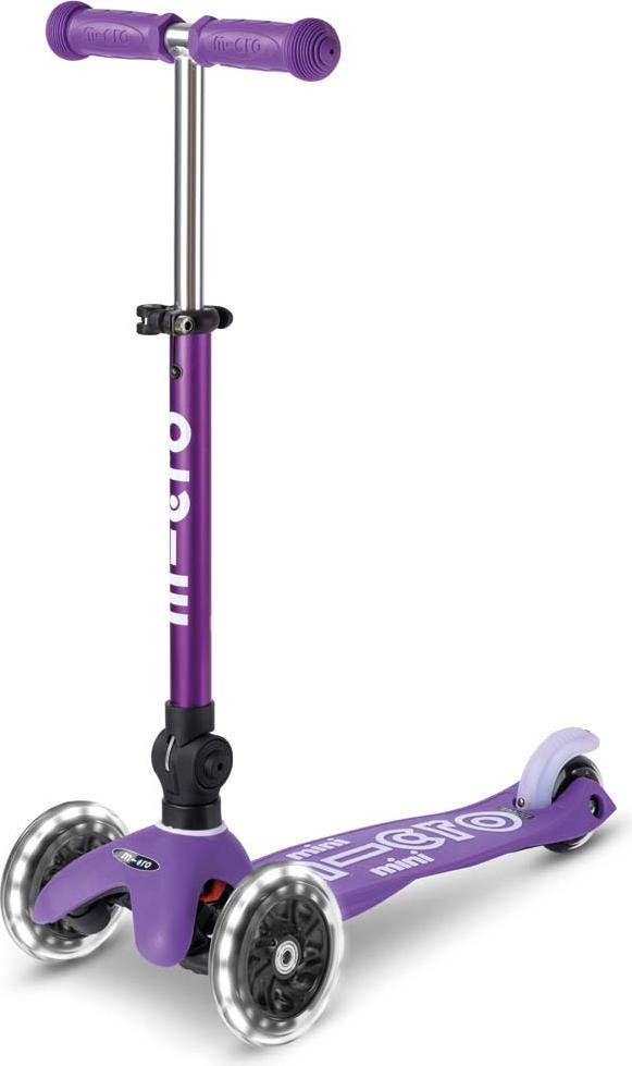 MicroMaxx Mini Micro Deluxe inklapbare kinderroller met LED-verlichting, paars