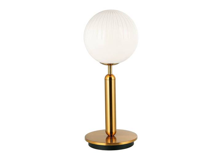 Viokef Tischlampe Jolin, weiß / opal, für Wohn- / Esszimmer, Aluminium, Tischlampe