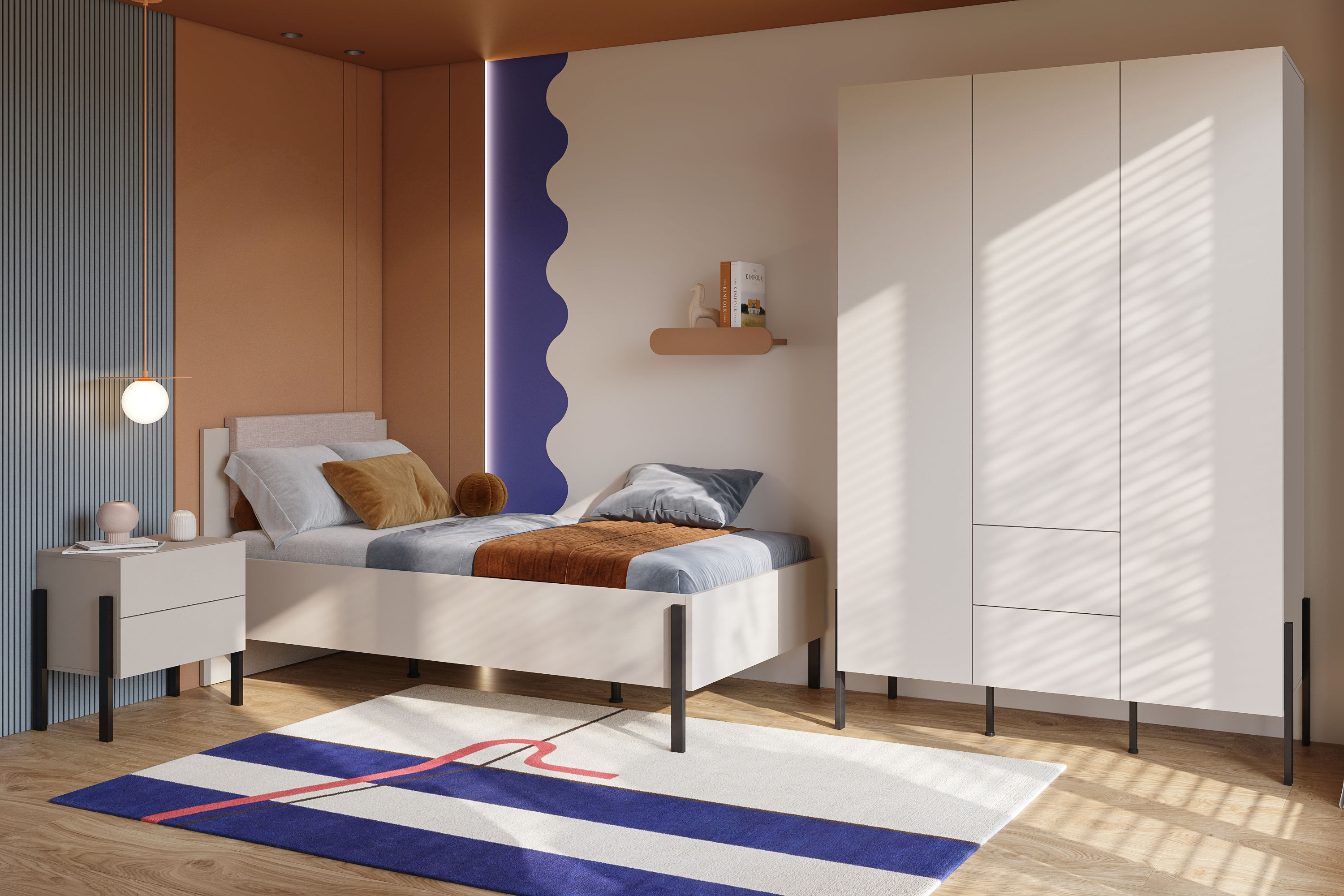 Bett GOODPRODUCT "Jukon, mit gepolstertem Kopfteil, Füsse aus Metall, modernes Design", schwarz (kaschmir, kaschmir, schwarz), B:109cm H:99,5cm L:205,5cm, Betten, Bett, in drei Grössen, perfekt auch als Jugendbett kaschmir, kaschmir, schwarz Liegefläche L