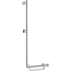 Brausestange Hansgrohe Unica Comfort 1100mm weiß/chrom mit Korb, Links