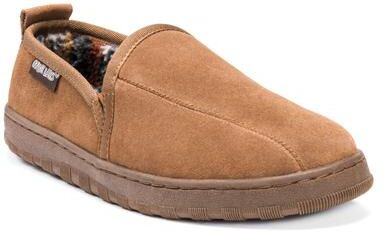 MUK LUKS Eric Printed Berber Suede Slip On - Mens 11 Tan Slipper Medium