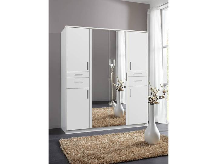 Drehtürenschrank II 179cm Weiß/Weiß