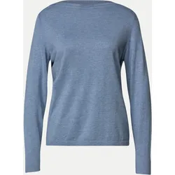 Basic Feinstrickpullover Blau 36