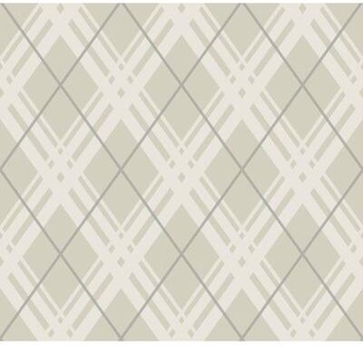 Seabrook Designs Bias Diamond Plaid Unpasted Wallpaper