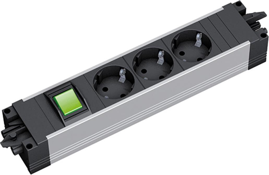 Bachmann Trap met aluminium constructie, 3x CEE7-aansluiting, 1x schakelaar, GST18