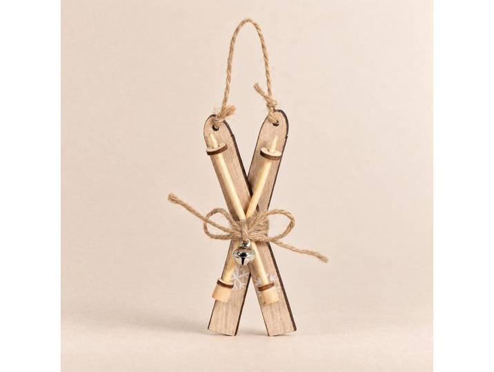Weihnachtsbaumschmuck aus dunklem Pappelholz