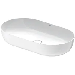 Duravit Luv Aufsatz-Waschtisch 0379700000 70x40cm, geschliffen, ohne Überlauf, ohne Hahnlochbank, weiß