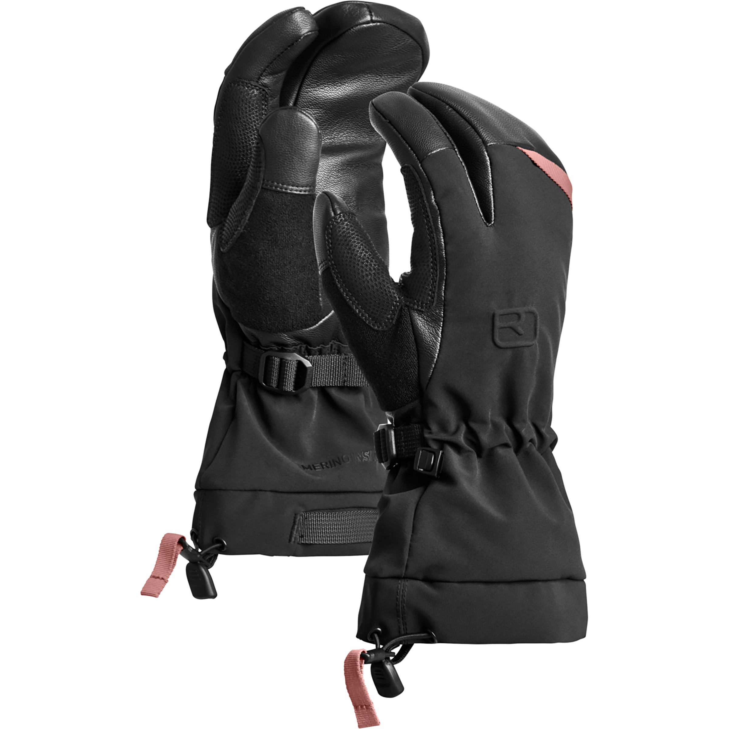 Ortovox Merino Freeride 3 Finger Damen 3-Finger-Handschuhe schwarz Größe M Trekking Windabweisend Wasserabweisend