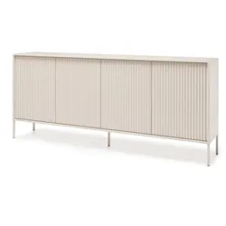 KOMMODE Noto mit 4 Türen und geriffelten Fronten, 200 cm