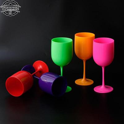 Inspire Daily Merch Dishwasher safe Reusable Champagne Glass PP Plastic Wine Glasses For Party Supplies orange