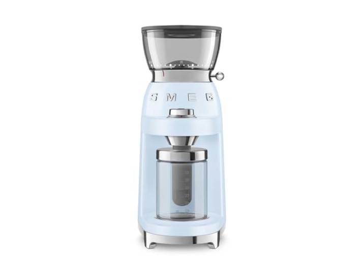 Smeg, Kaffeemühle CGF03PBEU, 15 Mahlgrade, 240-g-Kaffeebohnenbehälter, einstellbare Mahlmenge, mit Antistatik-System, 150 W, Hellblau