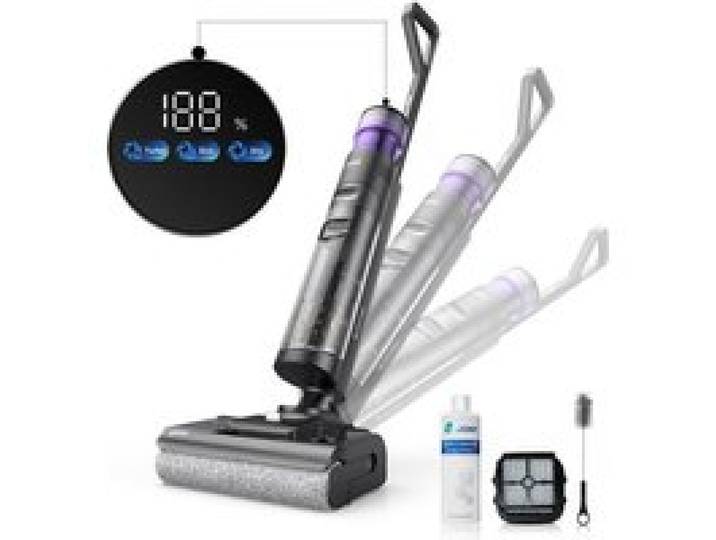 JONR ED12 Pro Max-Aspirateur Balai Laveur Sans Fil 17000Pa Nettoyage à 70°C Autonomie 40 mins Rappel Vocal Intelligent-Pivot 180°