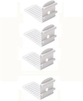 Inspired Living Stay Tight Bed Sheet Holder Clips Adjustable Non Slip Sheet Fasteners For Smooth, Secure Bedding white 4pcs