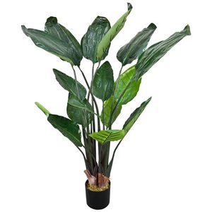 Decovego Kunstpflanze Strelitzie, Paradiesvogelblume, im Topf, Höhe 120 cm
