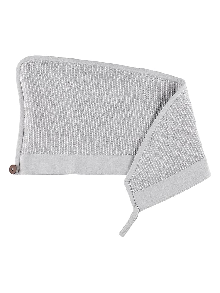 Rento Haartuch in Grau/ Weiß - (L)30 x (B)72 cm - onesize