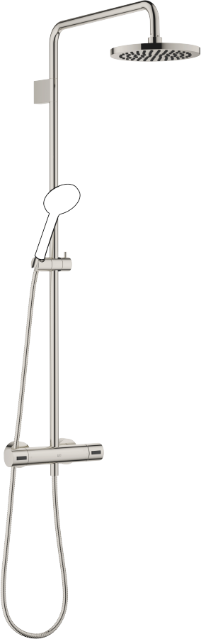 Dornbracht douche match0 34459979-08 avec thermostatique de douche, douche sur pied à projection 450 mm, platine