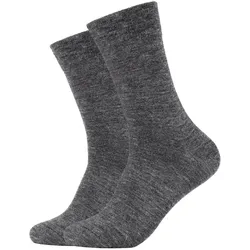 2er Pack camano Soft Tex Wollsocken 0003 - light grey 35-38
