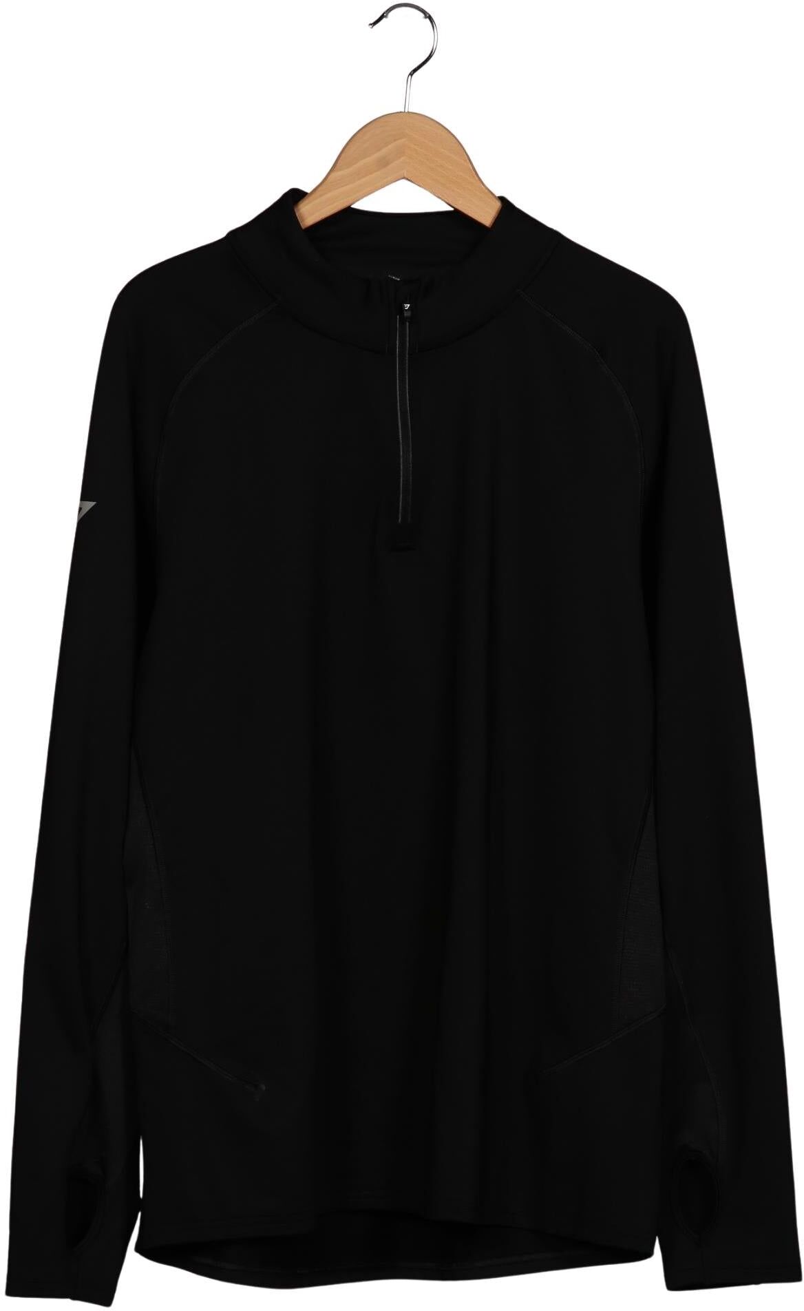 Gymshark Herren Langarmshirt, Schwarz, Gr. Xxl, kein / Etikett - Second Hand