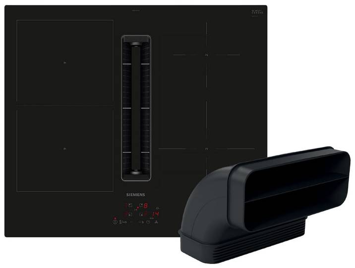 SIEMENS Kochfeld mit Dunstabzug ED601BGA7, Powerboost-Funktion, Timer, TouchControl-Bedienung