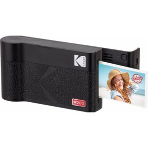 Kodak Mini 2 Fotodrucker , schwarz, 5,3 x 8,6 cm, für Smartphone mit USB und Bluetooth