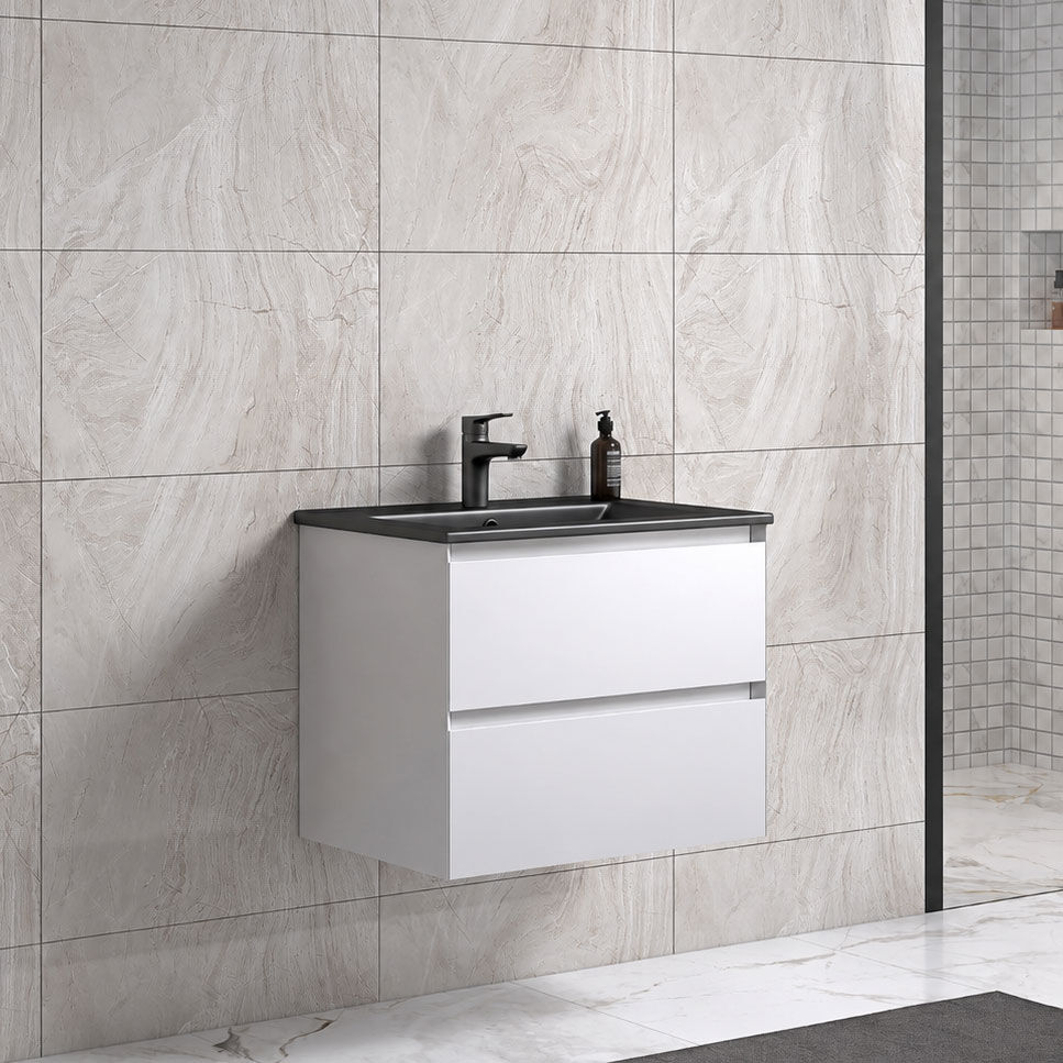 Noradesign Servantskap Med Vask 60 Cm - Hvit Matt