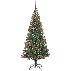 vidaXL, Weihnachtsbaum, Nova (mit LEDs &roten Kugeln) (180 cm)