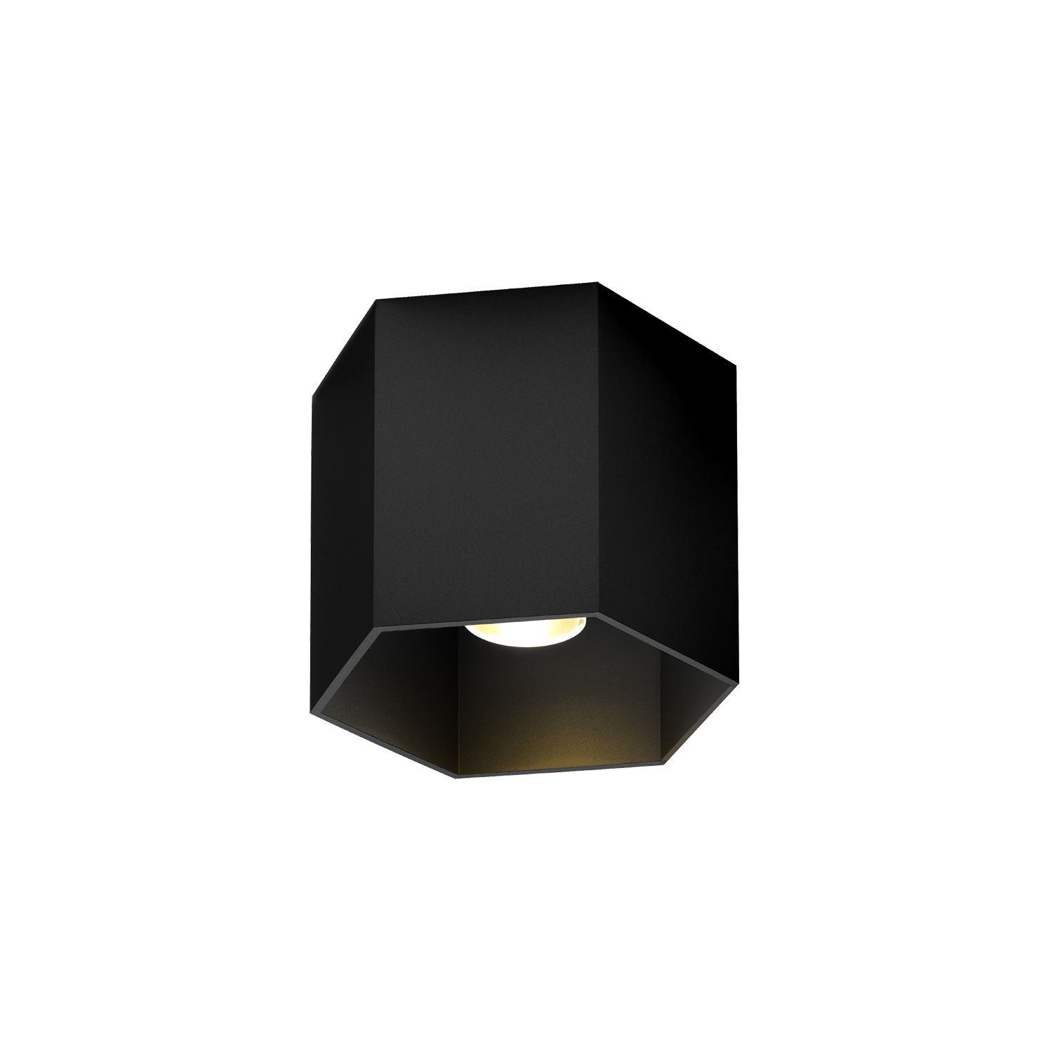 Wever & Ducré LED-Downlight HEXO CEILING SURF 1.0 - 2700K B schwarz 186558B3 5404037315079
