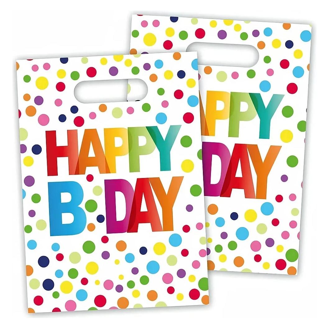 Folat Beutetaschen Happy Birthday Confetti, 8-tlg. (8 Stk.) (65.114)