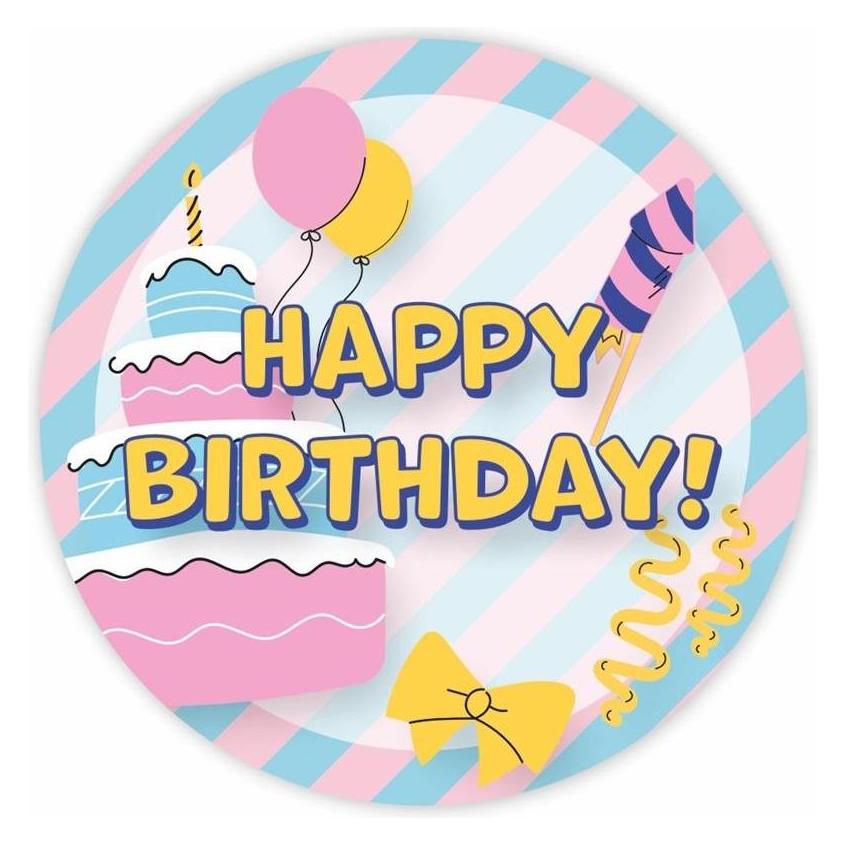 LearnHow Geburtstagsaufkleber - Alles Gute zum Geburtstag 01 (24 Sticker) (47604409)